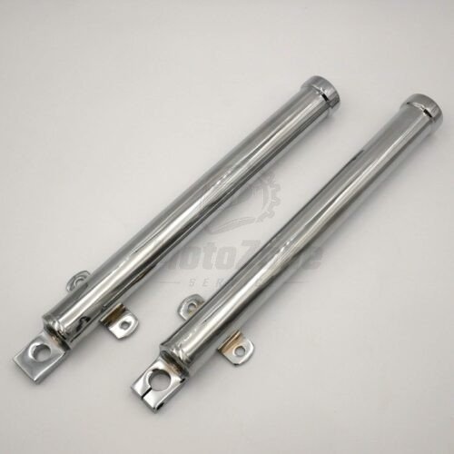 Przedłużki chromowane do ramy WSK B1, używane, w dobrym stanie.