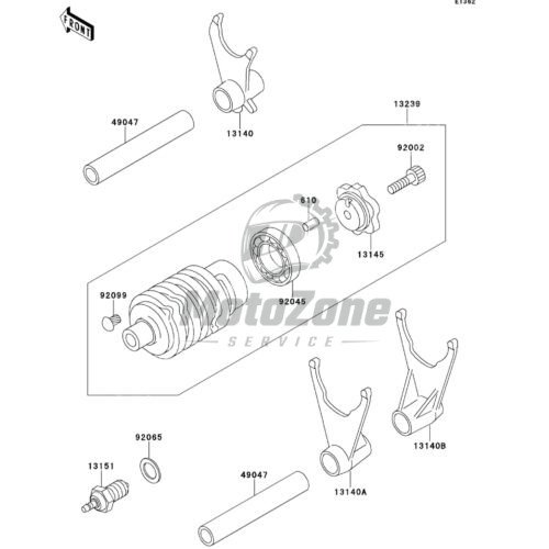 Wybierak biegów (bębenek)