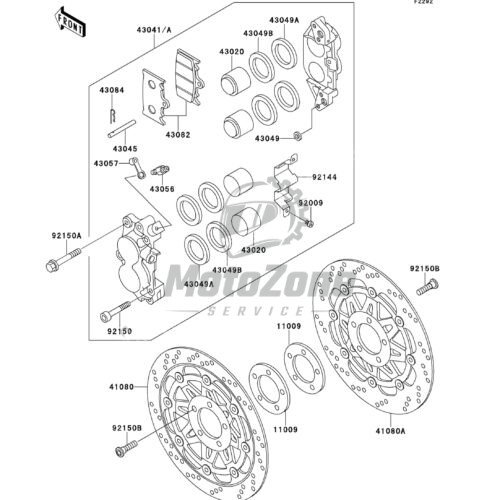 Zaciski hamulcowe przednie