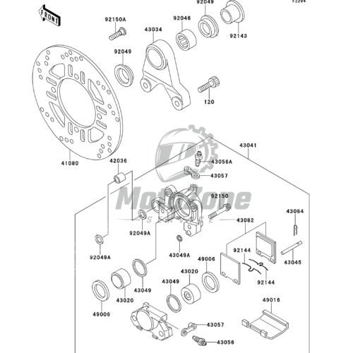 Zacisk hamulcowy tylny