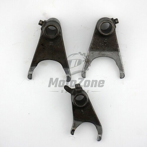 13140 / 13140A / 13140B Komplet widełek skrzyni biegów (FORK-SHIFT) – Kawasaki ZXR400 131401169 / 131401183 / 131401184 – używane