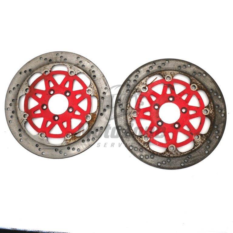 MotoZoneService - 41080 + 41080A Tarcze hamulcowe przednie 310mm komplet lewa + prawa (DISC) – Kawasaki ZXR400 4108013125C / 4108013135C – używane