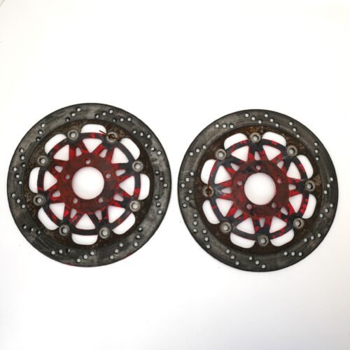MotoZoneService - 41080 + 41080A Tarcze hamulcowe przednie 310mm komplet lewa + prawa (DISC) – Kawasaki ZXR400 4108013125C / 4108013135C – używane
