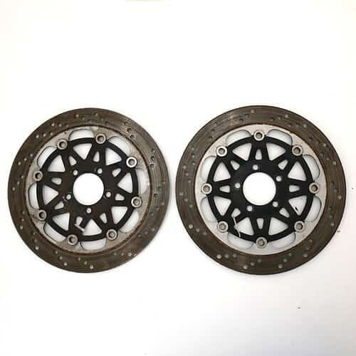 41080 + 41080A Tarcze hamulcowe przednie 310mm komplet lewa + prawa (DISC) – Kawasaki ZXR400 4108013125C / 4108013135C – używane