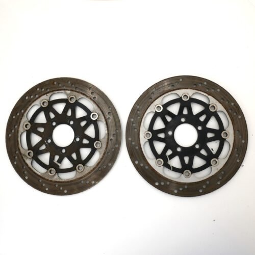 MotoZoneService - 41080 + 41080A Tarcze hamulcowe przednie 310mm komplet lewa + prawa (DISC) – Kawasaki ZXR400 4108013125C / 4108013135C – używane