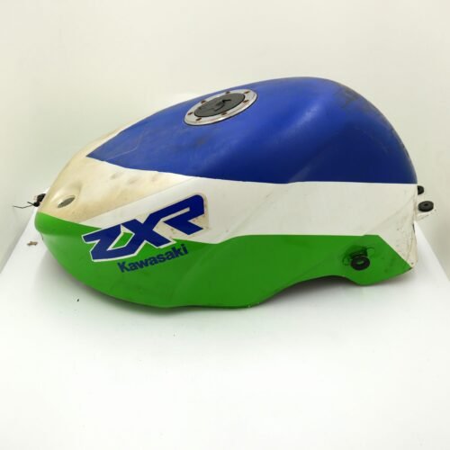 Zbiornik paliwa do motocykla Kawasaki ZXR400 H z lat 1989-1990, w wersji H, w dobrym stanie.