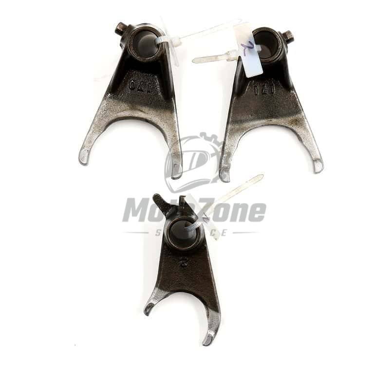 MotoZoneService - 13140 / 13140A / 13140B Komplet widełek skrzyni biegów (FORK-SHIFT) – Kawasaki ZXR400 131401169 / 131401183 / 131401184 – używane (Kopia) OEM