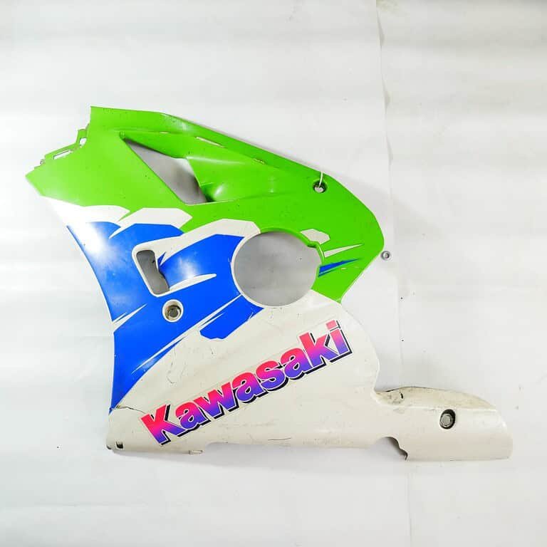MotoZoneService - 55049 Owiewka boczna duża lewa zielona (COWLING.,LWR,LH,GREEN) – Kawasaki ZXR400 – używane (Kopia) OEM