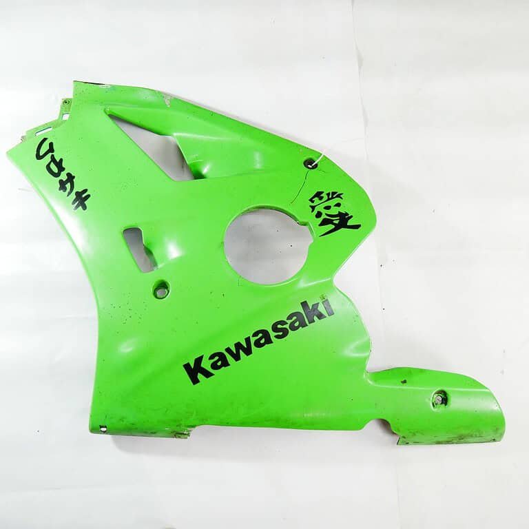 MotoZoneService - 55049 Owiewka boczna duża lewa zielona (COWLING.,LWR,LH,GREEN) – Kawasaki ZXR400 – używane (Kopia) OEM