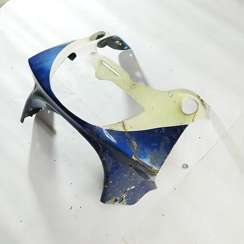 MotoZoneService - 55049 Owiewka górna przednia czasza biało-niebieska (COWLING.,UPP,P.WHITE/BLUE) – Kawasaki ZXR400 5504950336F – używane OEM
