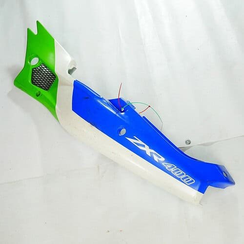 MotoZoneService - 55049 Owiewka górna przednia czasza biało-niebieska (COWLING.,UPP,P.WHITE/BLUE) – Kawasaki ZXR400 5504950336F – używane OEM