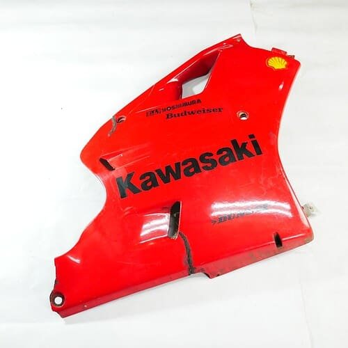 MotoZoneService - 55049 Owiewka górna przednia czasza biało-niebieska (COWLING.,UPP,P.WHITE/BLUE) – Kawasaki ZXR400 5504950336F – używane OEM
