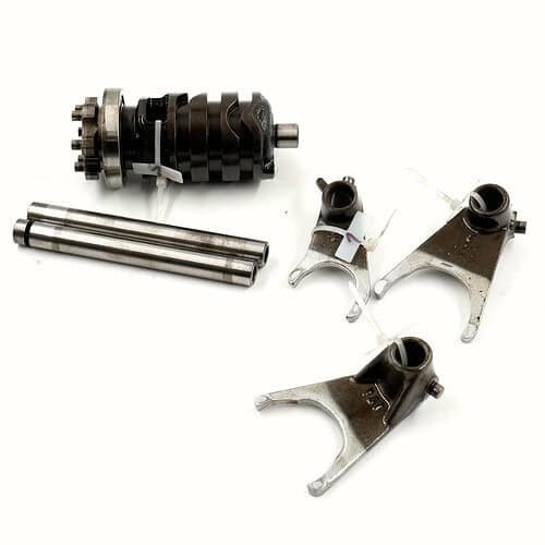 MotoZoneService - E1362 Zestaw mechanizmu zmiany biegów (FORK-SHIFT + CHANGE DRUM) – Kawasaki ZXR400 – używane OEM